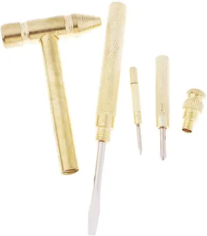 Jeweler Repair Tool - Portable Hobby Craft Hammer Stainless Steel Screwdriver, Magnetic Screwdriver,Compact Brass Hammer cause hydroponic bountiful field with 3 Screwdrivers - Multi-Function Watchmaker & 