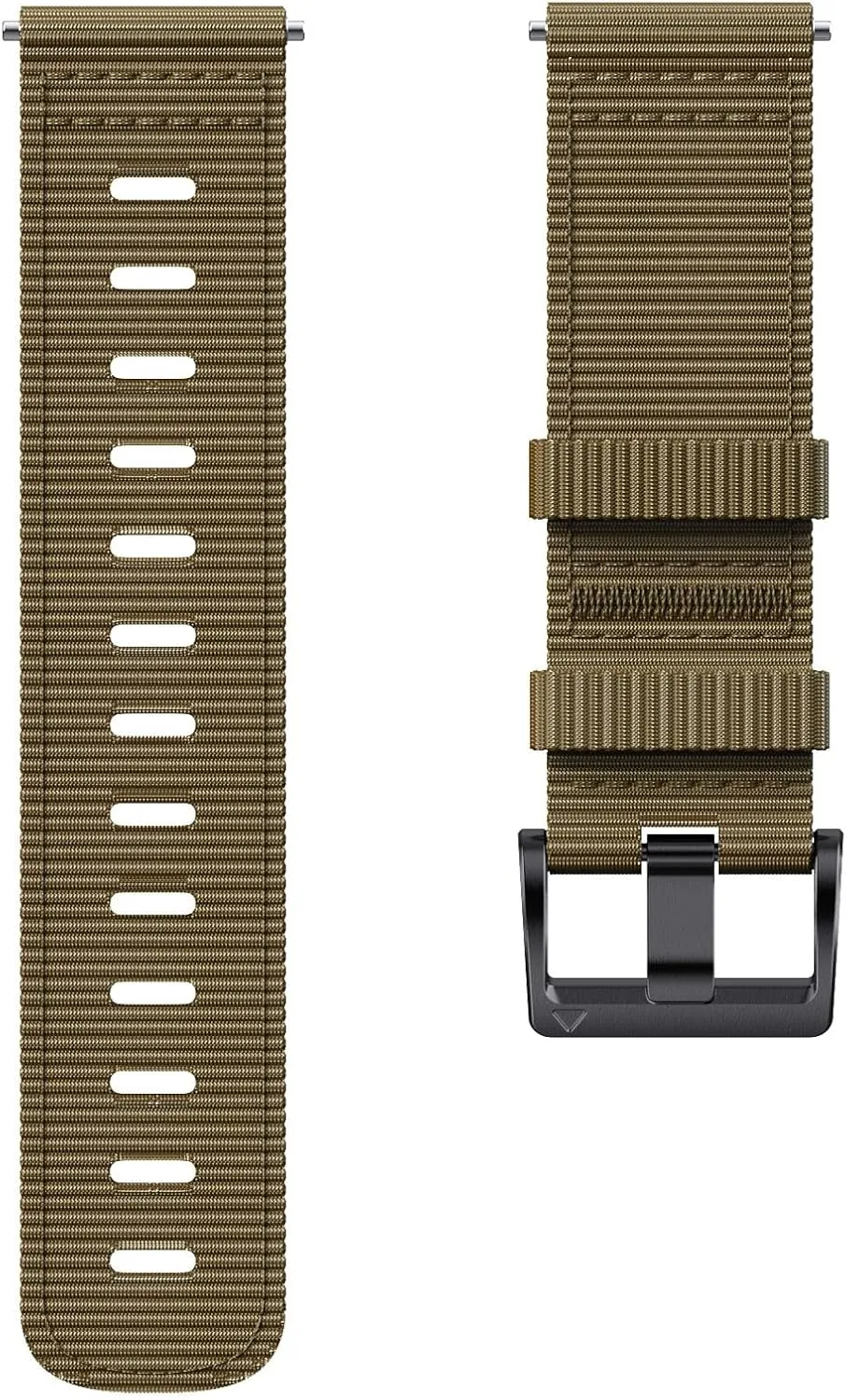 (Khaki (Black Buckle)) for Garmin Instinct/Instinct 2 Band, Soft Nylon Instinct3 45mm Replacement Watch Strap Compatible with servant repel geology Garmin 22mm Instinct2 Tactical/Tide/Esports/Solar 