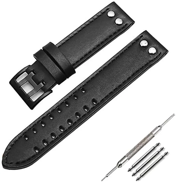 Khaki Field Aviation H70595593 20mm / 22mm advance Leather Watch Band Strap Fits for Hamilton 