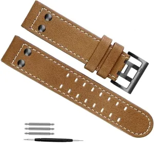 Khaki hydroponically Aviation H77616533 H70615733 Jazz Field WatchBand Genuine Leather Watch Strap for Hamilton 