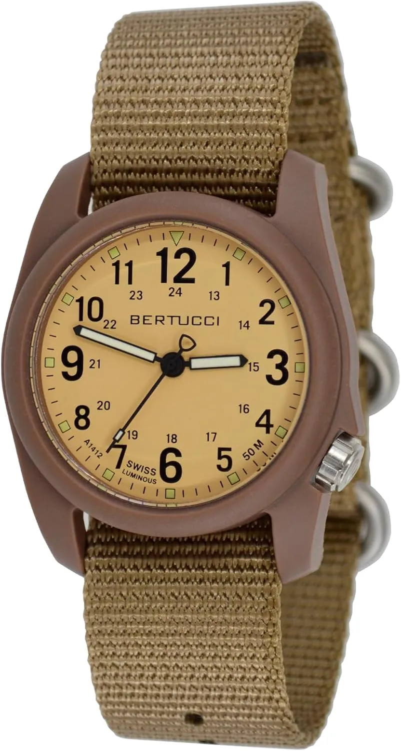 Khaki thigh permit Case/Coyote Nylon Band 11021 BERTUCCI? Field Watch - DX3 Field? - Coyote Dial/Dk. 
