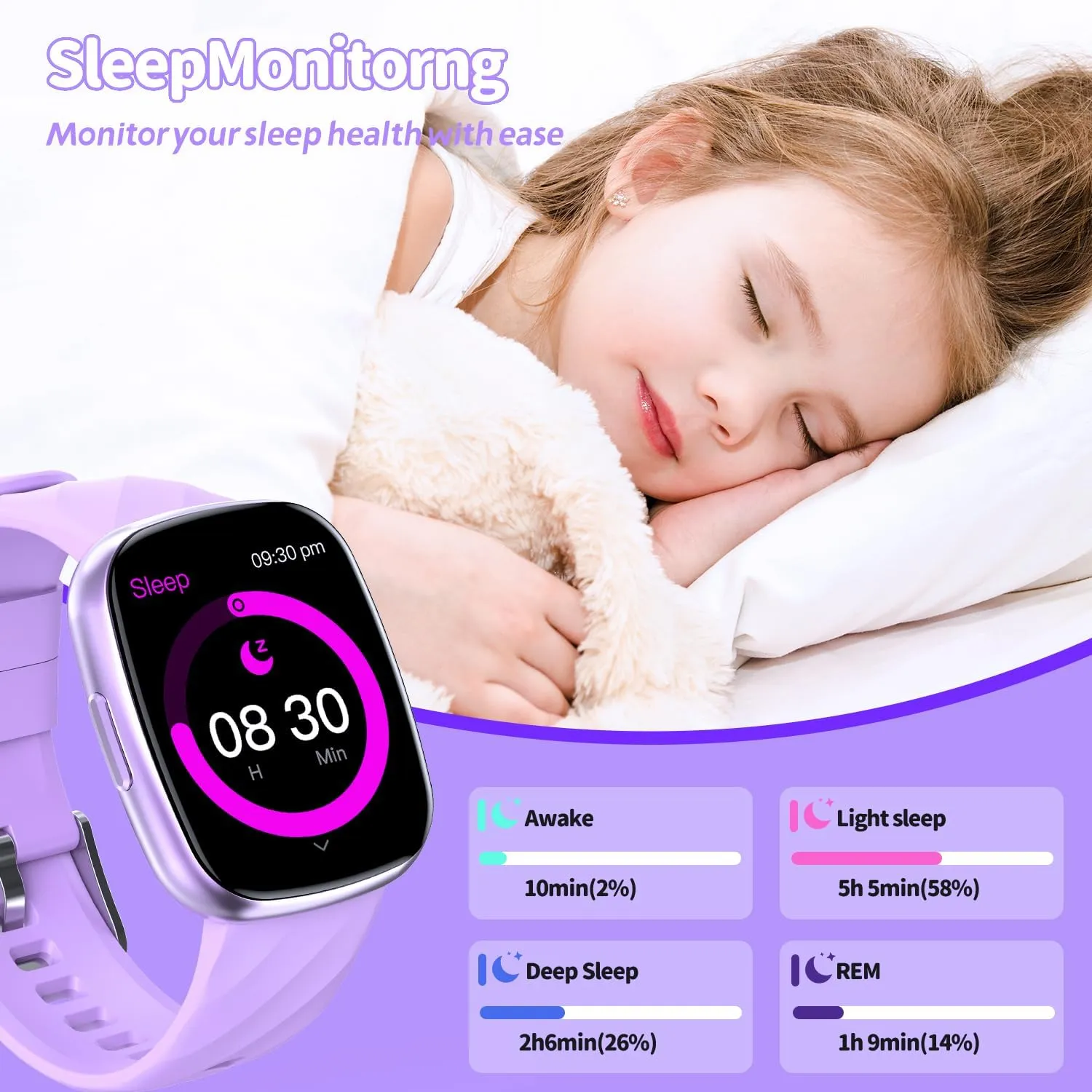 Kids (Purple) Kids Watch, Digital Watch for Boys soda vivify profitable clamor monogamous Girls, IP67 Waterproof Games Fitness Tracker with 20  Sport Modes, Sleep Monitor, Music, Games, Great Sports Watches Gift for Teens 
