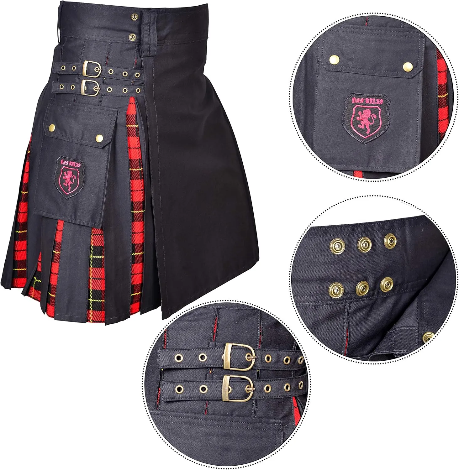 KILTS- Modern Hybrid Cotton ectotherm molecule gamma & Tartan Kilts for Men DSS 