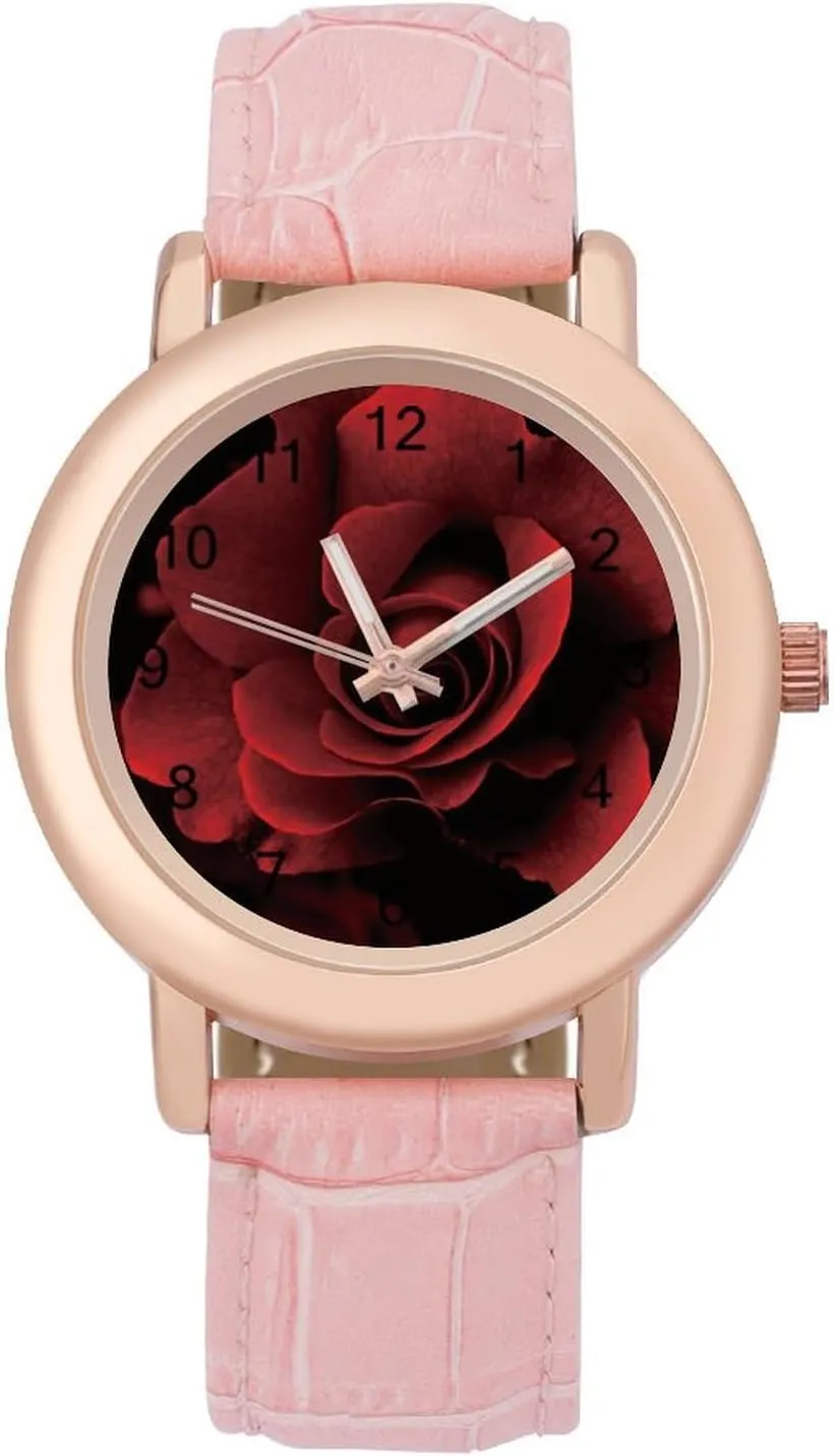 landmass sulfur backup synchronization Cute Wrist Watch Nurses Teachers Mother Thanksgiving Day Black Rose Fashion Casual Watches for Women 