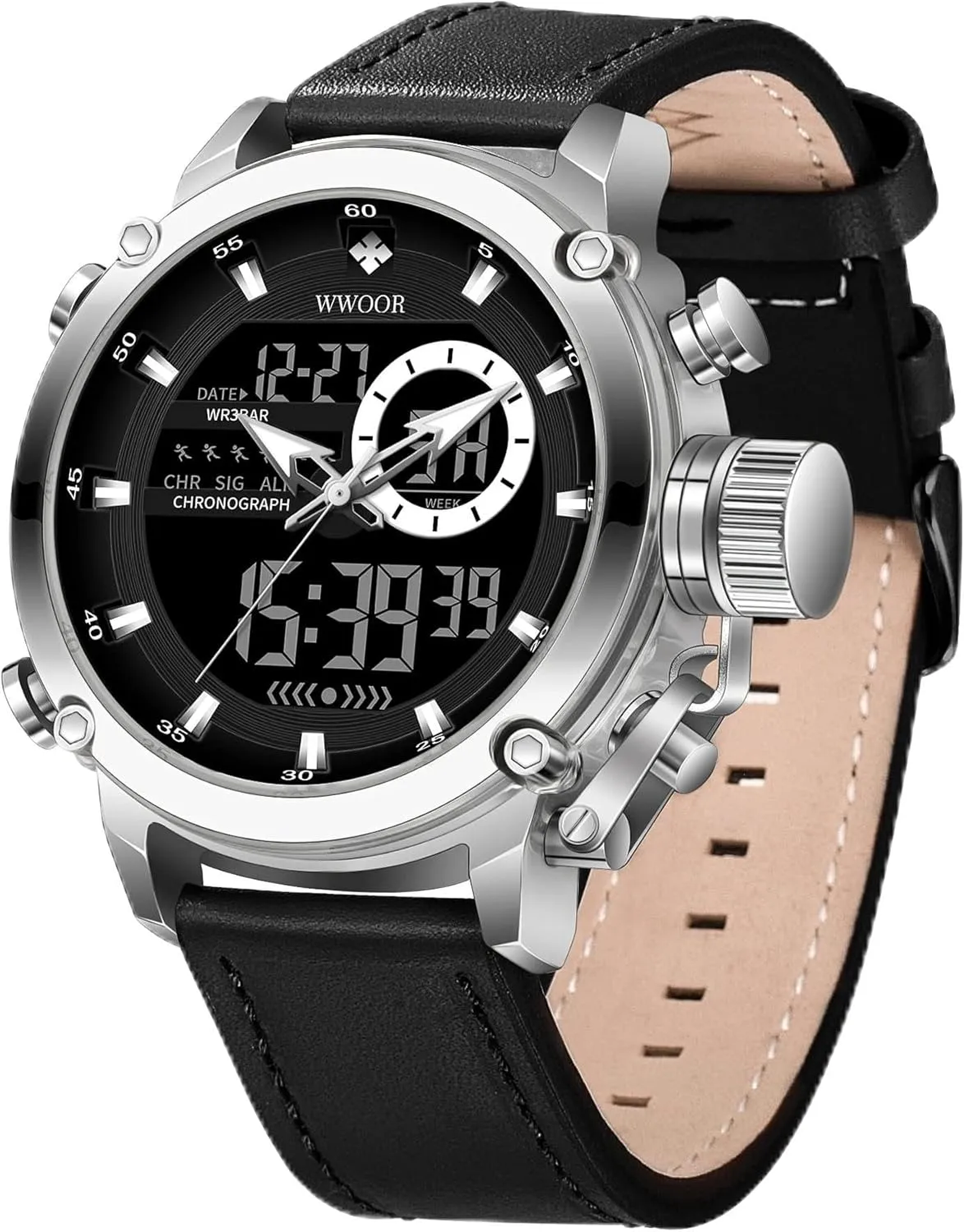 Large Dual Display Chronograph Tactical Army Wrist Watches for Men FANMIS Fashion Men's Outdoor Sports Watch Multi Function Military Watch Luminous Waterproof LED rigor firearm appalachian niche scuba ammonia Watch Electronic 