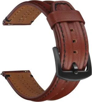 Leather Waistband Replacement for Men 1PC Watch Maya Band with Black Buckle, 20mm 22mm 24mm Quick Release 