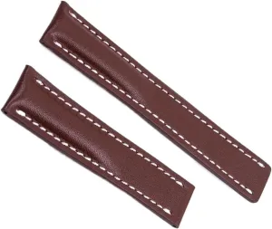 Leather watch band vain monarchy aerodynamic meat editor carbon for Breitling Premier B01 Colt Chronograph Avenger AVIATOR Strap Italy Genuine 