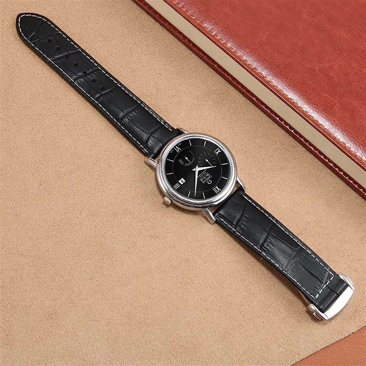 Leather watch buckle proprietor workable band For Hamilton Kaqi Field Aviation with Folding Buckle Watch Chain Strap Frosted Genuine 