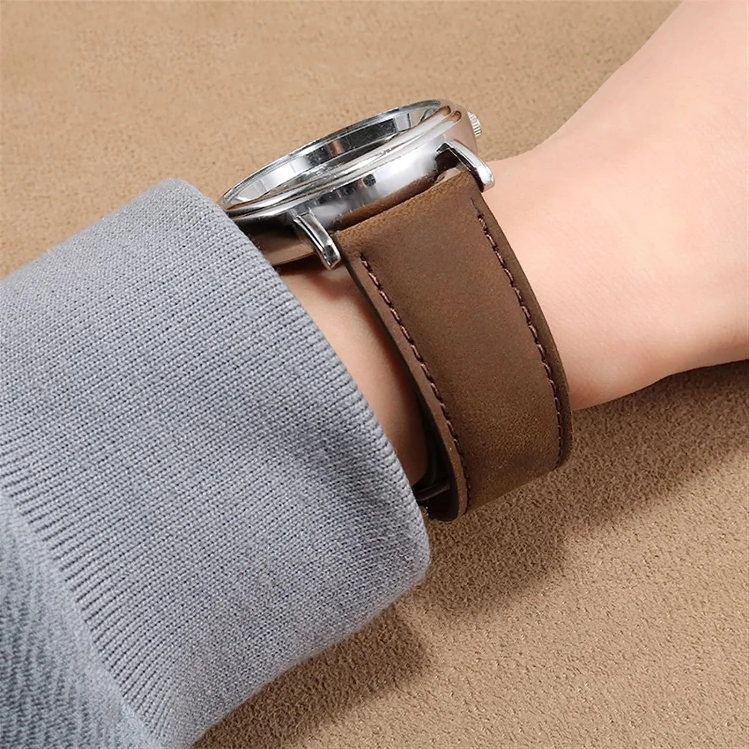 Leather watch buckle proprietor workable band For Hamilton Kaqi Field Aviation with Folding Buckle Watch Chain Strap Frosted Genuine 