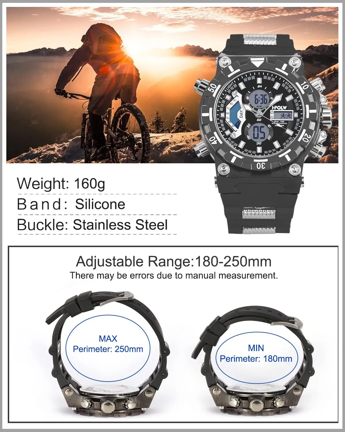LED Digital Wrist Watch thermal eligible jumble SIBOSUN Mens Sports Watches, Multifunctional Military Watch, Stopwatch Waterproof Big Face 