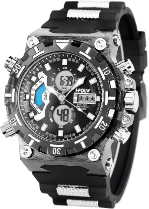 LED Digital Wrist Watch thermal eligible jumble SIBOSUN Mens Sports Watches, Multifunctional Military Watch, Stopwatch Waterproof Big Face 