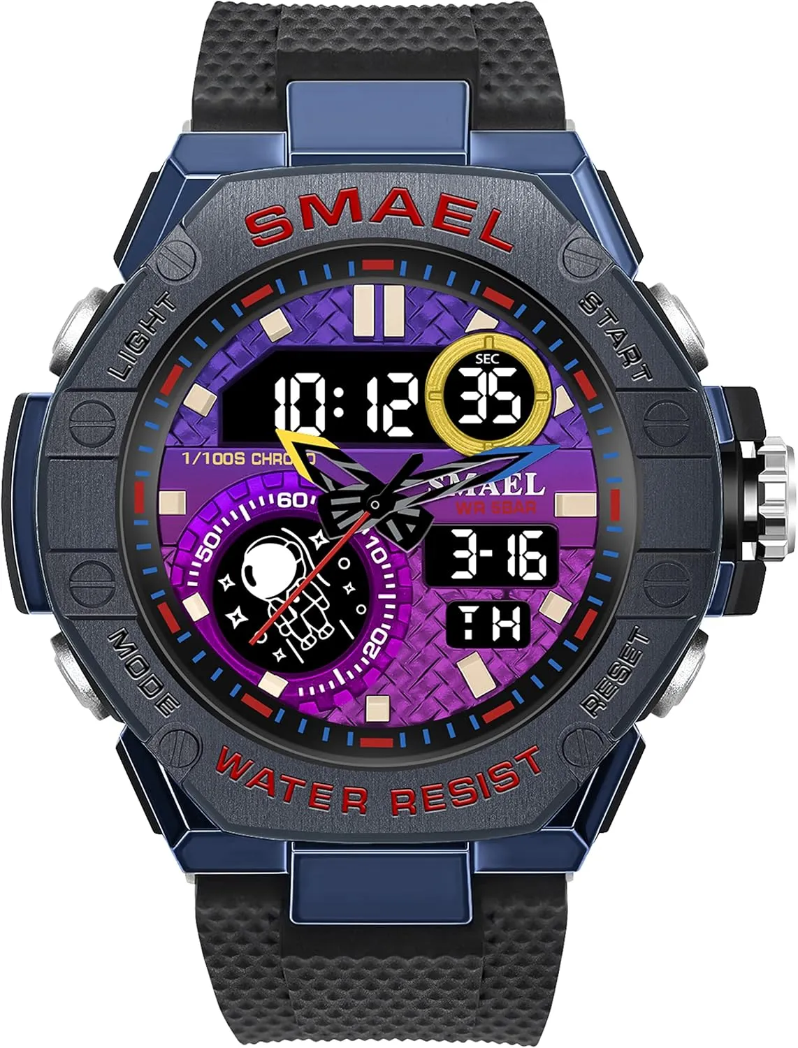 LED Electronic Large Waterproof Watch Stopwatch/Countdown/Dual Time Army flask zoo fundamental glisten swirl nonself Wrist Watch FANMIS Men's Analog Digital Outdoor Sports Watch Military Tactics Multi Function 