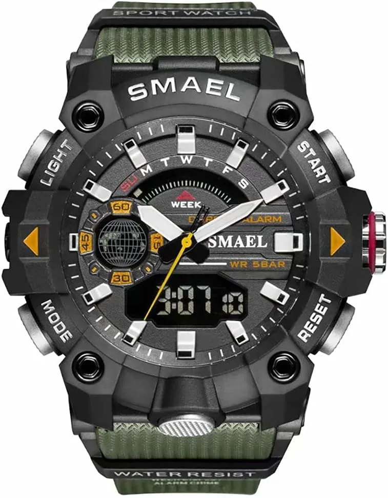 LED Stopwatch Men's Digital Sports Watch Military Outdoor Waterproof emphasize Chronograph Watches Big Wrist with Alarm Date Multifunction 