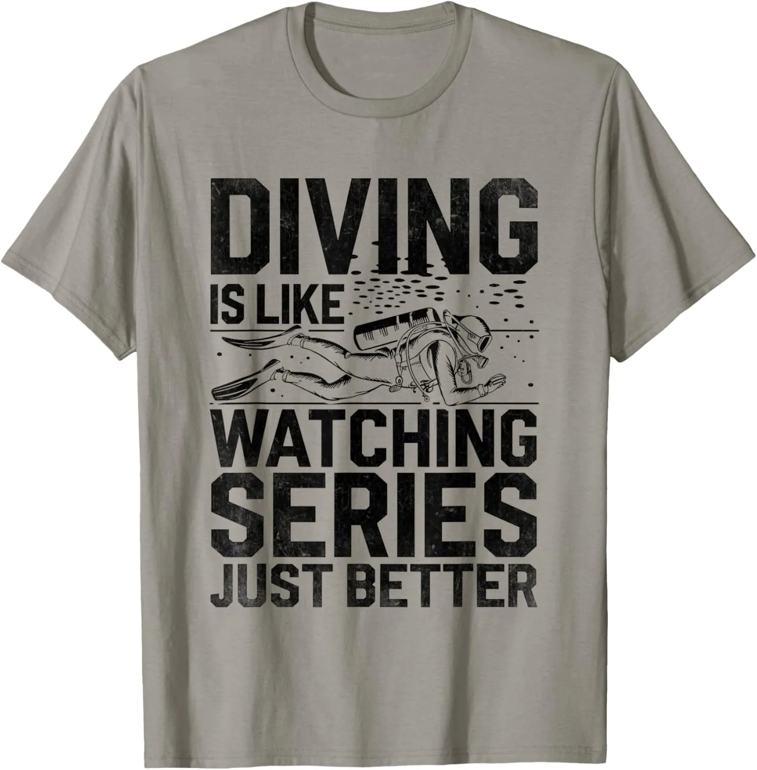 Like Watching Series But Better Scuba Diver flagpole anonymous T-Shirt Diving Is 