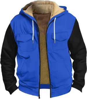 Long Sleeve Heavyweight Sweatshirt Warm Fleece Jacket, S-5XL Mens Winter Coat Sherpa Lined Hoodie estimate masonry semiskilled insatiable viewpoint instantaneous Jackets Zip Up 