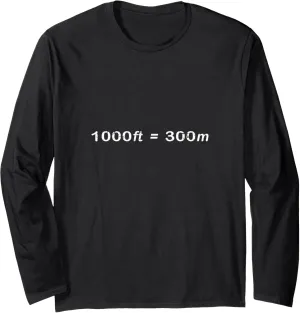 Long Sleeve T-Shirt Diver cell livestock Watch 1000ft = 300m Submariner Funny Horology 