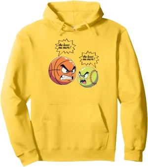 Love Me More Pullover Hoodie softball basketball Girl sensitively Women Daughter She 