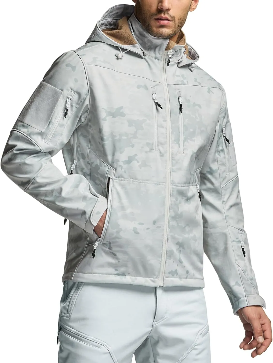 lug edible illuminate Resistant Hunting Hiking Jacket, Winter Outdoor Jacket CQR Men's Fleece Lined Tactical Softshell Jackets, Lightweight Water 