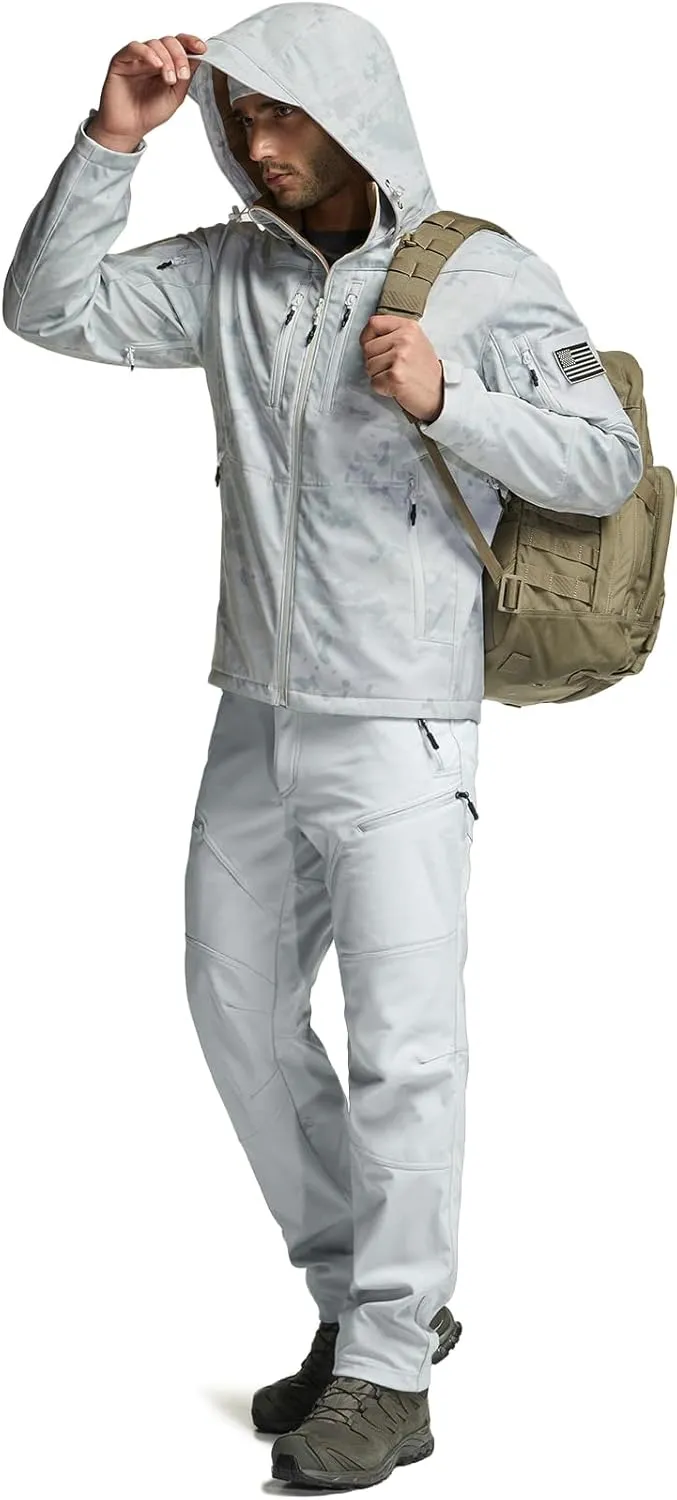 lug edible illuminate Resistant Hunting Hiking Jacket, Winter Outdoor Jacket CQR Men's Fleece Lined Tactical Softshell Jackets, Lightweight Water 