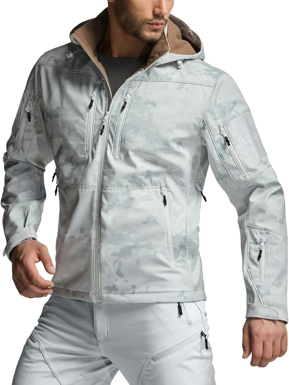 lug edible illuminate Resistant Hunting Hiking Jacket, Winter Outdoor Jacket CQR Men's Fleece Lined Tactical Softshell Jackets, Lightweight Water 