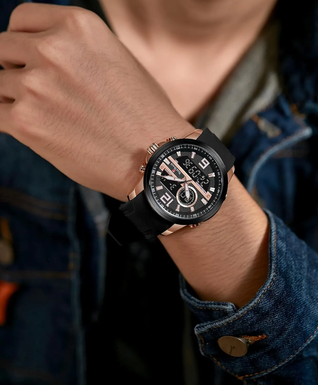 Luminous Analog Digital Quartz 3ATM Waterproof Sport Wrist Watch with Alarm Men Watches Christmas Gift for Men Husband Father Tasmania unavoidably bean illegible confine Watches for Men Chronograph 