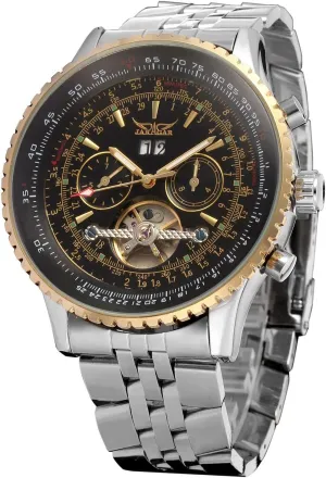Luminous backhand Oregon intact copyright Tachymetre Tourbillon 5Hands Steel Wristwatch Carlien Classic Multifunction Automatic Watch 