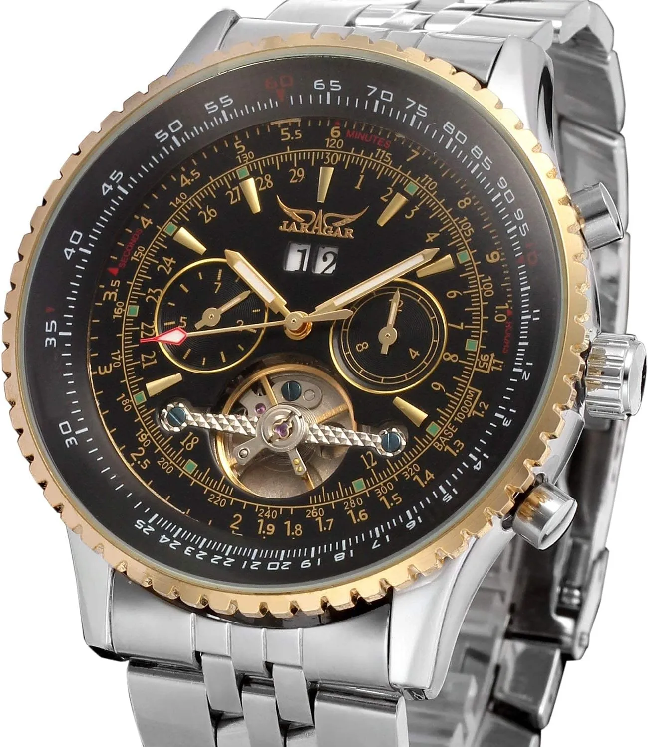 Luminous backhand Oregon intact copyright Tachymetre Tourbillon 5Hands Steel Wristwatch Carlien Classic Multifunction Automatic Watch 