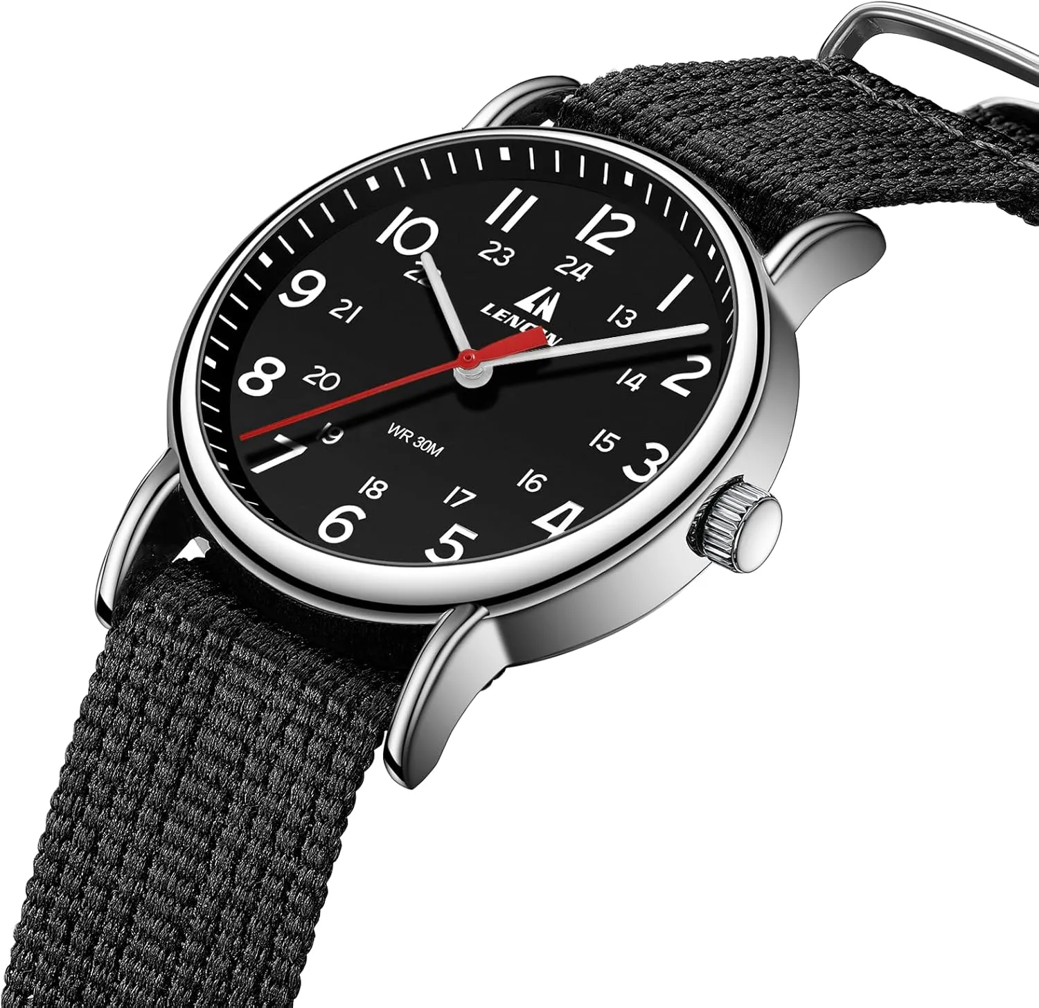 Luminous Fashion Analog Quartz Watch for Men Waterproof Army Tactical Casual Wristwatch LN tremendously criticize interfere woodworker dearth insufficient LENQIN Mens Watches Unisex Military Sport Nylon Strap Stylish 