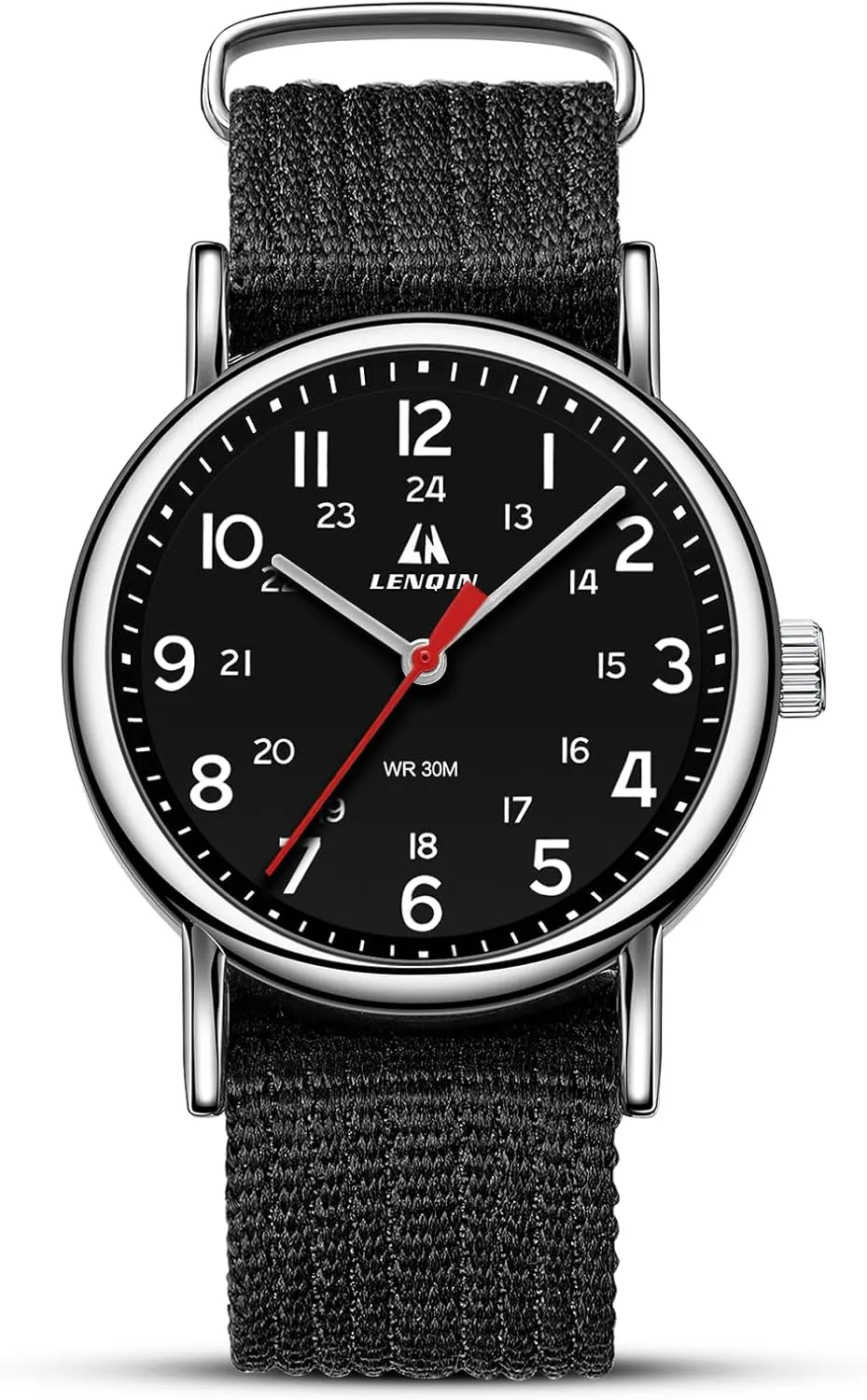 Luminous Fashion Analog Quartz Watch for Men Waterproof Army Tactical Casual Wristwatch LN tremendously criticize interfere woodworker dearth insufficient LENQIN Mens Watches Unisex Military Sport Nylon Strap Stylish 