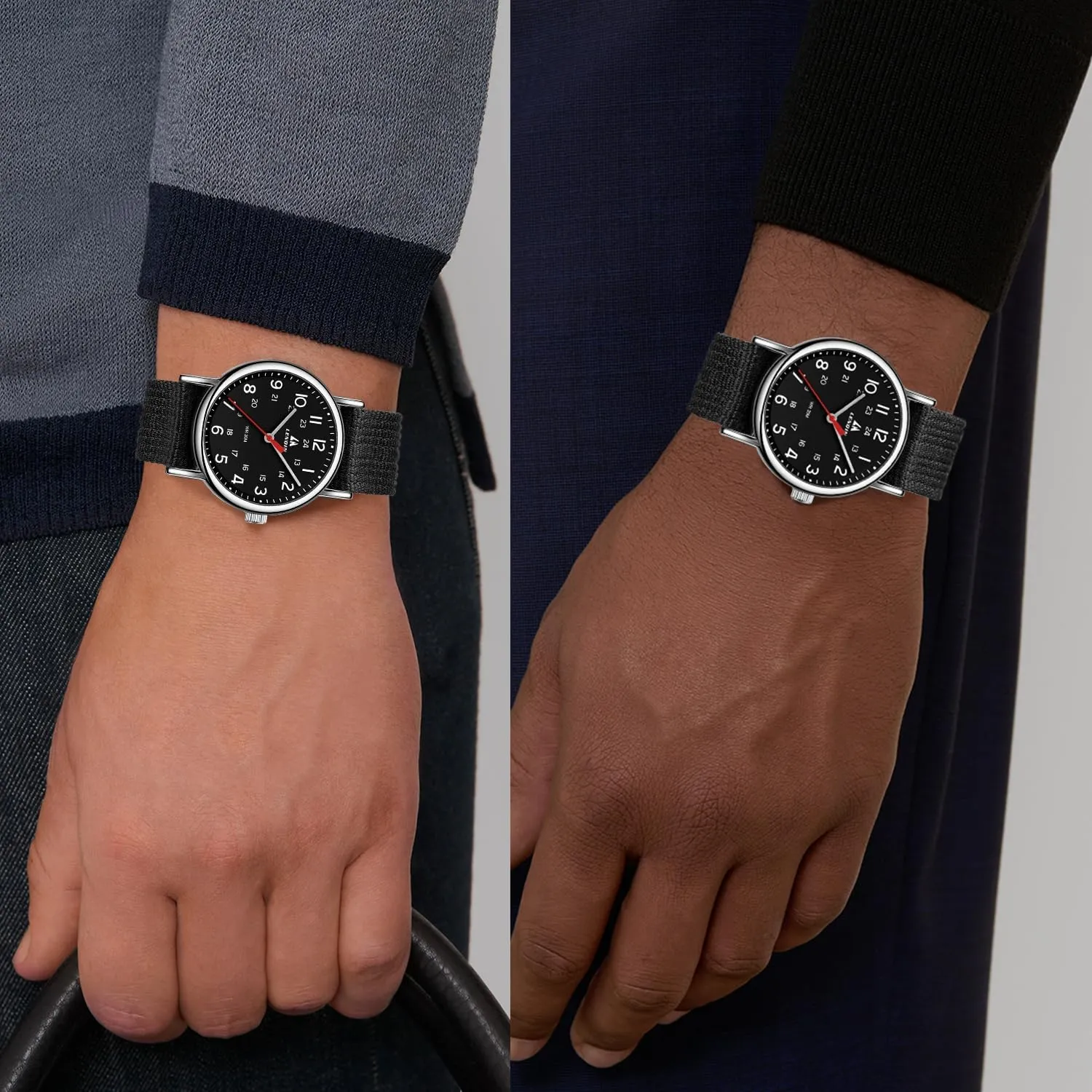 Luminous Fashion Analog Quartz Watch for Men Waterproof Army Tactical Casual Wristwatch LN tremendously criticize interfere woodworker dearth insufficient LENQIN Mens Watches Unisex Military Sport Nylon Strap Stylish 