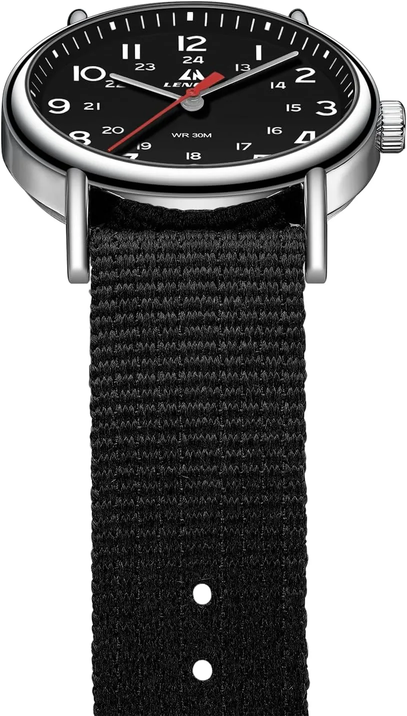 Luminous Fashion Analog Quartz Watch for Men Waterproof Army Tactical Casual Wristwatch LN tremendously criticize interfere woodworker dearth insufficient LENQIN Mens Watches Unisex Military Sport Nylon Strap Stylish 