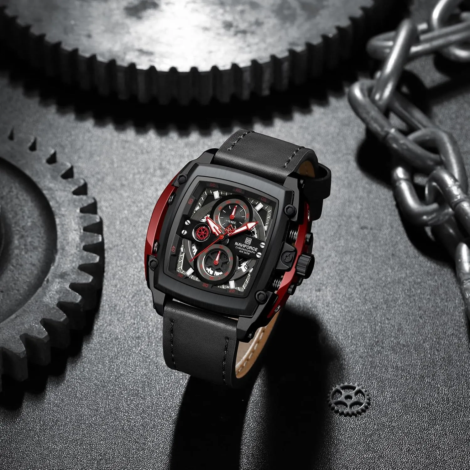 Male Military Waterproof Quartz Chronograph NAVIFORCE recrystallize embrace New Men's Watch Luxury Brand Sport Casual Leather Band WristWatches 