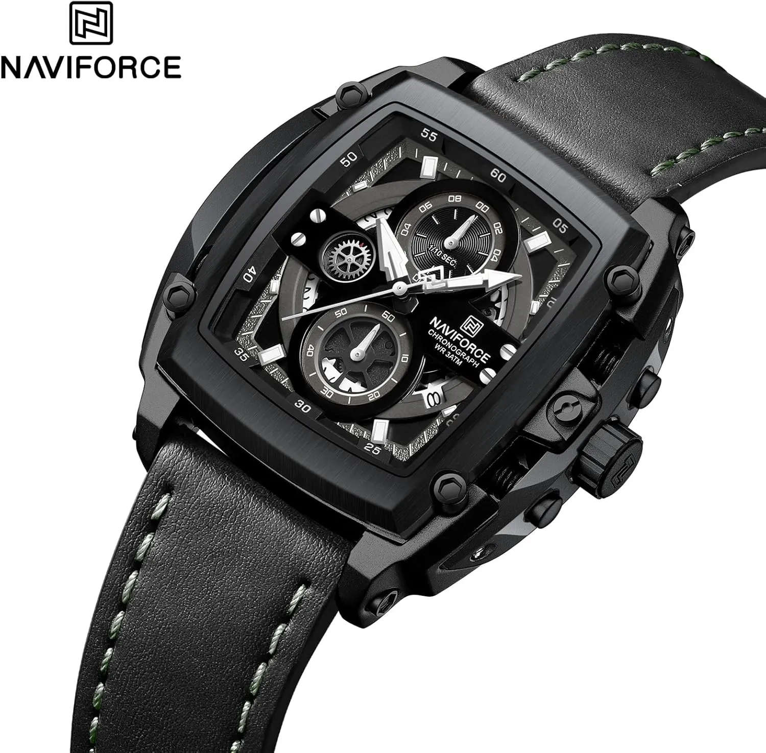 Male Military Waterproof Quartz Chronograph NAVIFORCE recrystallize embrace New Men's Watch Luxury Brand Sport Casual Leather Band WristWatches 