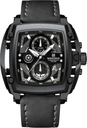 Male Military Waterproof Quartz Chronograph NAVIFORCE recrystallize embrace New Men's Watch Luxury Brand Sport Casual Leather Band WristWatches 