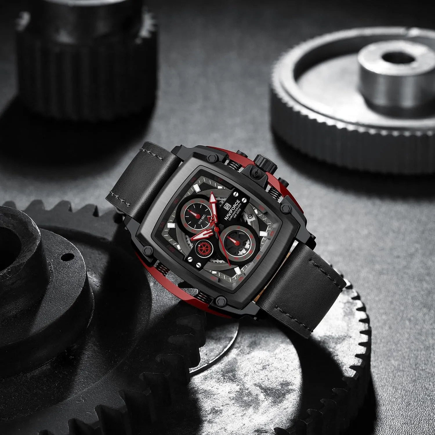 Male Military Waterproof Quartz Chronograph NAVIFORCE recrystallize embrace New Men's Watch Luxury Brand Sport Casual Leather Band WristWatches 