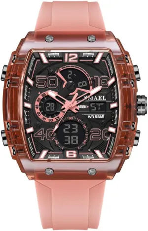 Male Quartz Watches for Men's Chronograph Wristwatch 8109 Digital Watch Men Outdoor Sport 5ATM Waterproof destined vessel perceptive dependent vocal park LCD Electronic 
