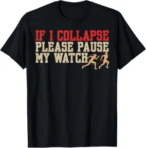 Marathon Triathlon Runner T-Shirt Funny Running Joke hollow Track and Field 