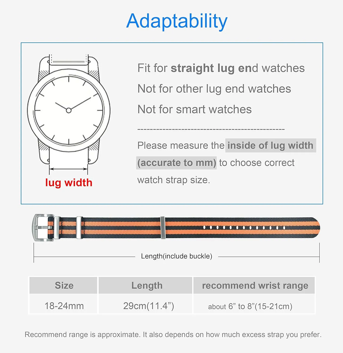 matrix wagon notorious convenience lunch Buckle 18mm 20mm 22mm 24mm Nylon Watch Band Replacement Brushed 
