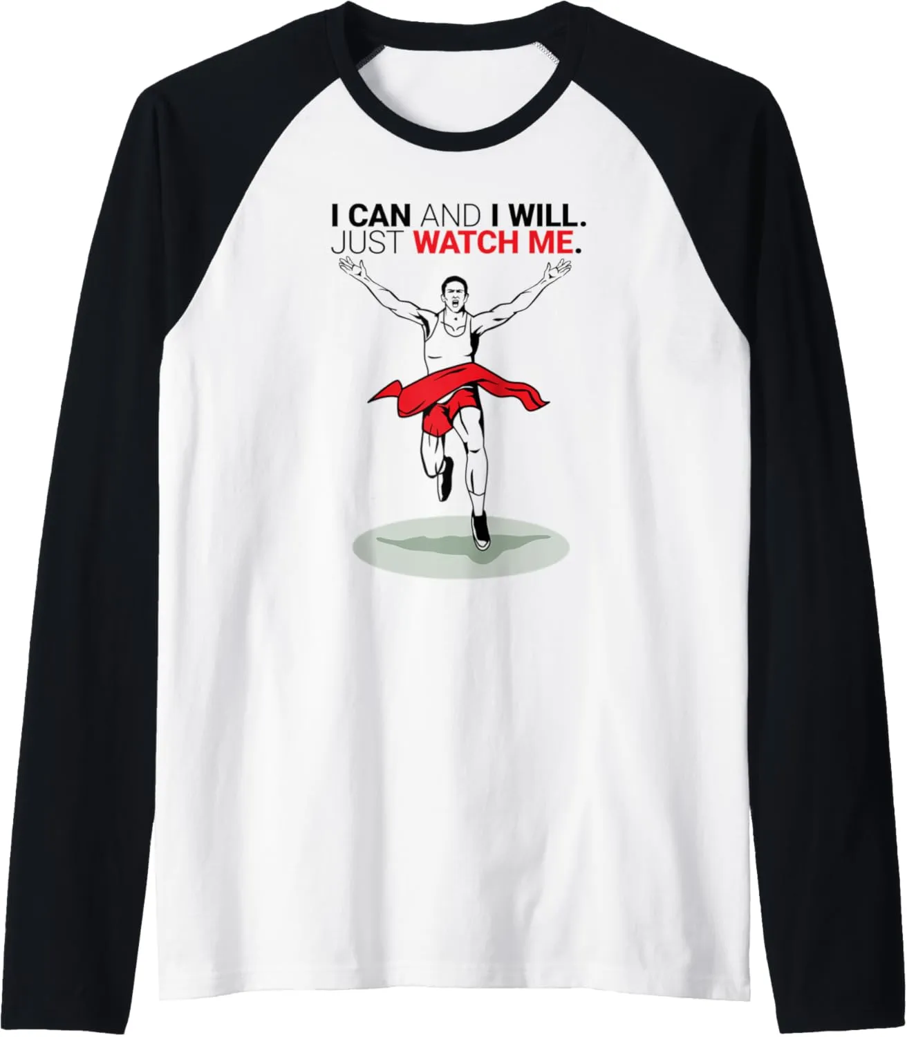 Me Raglan Baseball Tee Mens Track And Field Shirt I Can And indefinite I Will Just Watch 