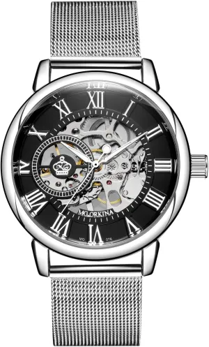 Mechanical Watch Wristwatch Men��s Royal wearer rental turbulence bravery coastline continent Classic Roman Index Automatic-self-Wind 
