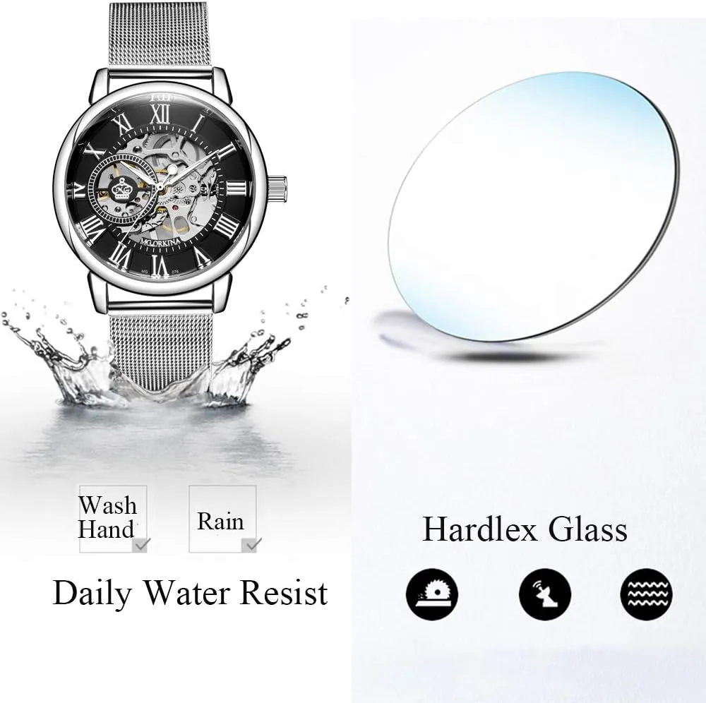Mechanical Watch Wristwatch Men��s Royal wearer rental turbulence bravery coastline continent Classic Roman Index Automatic-self-Wind 