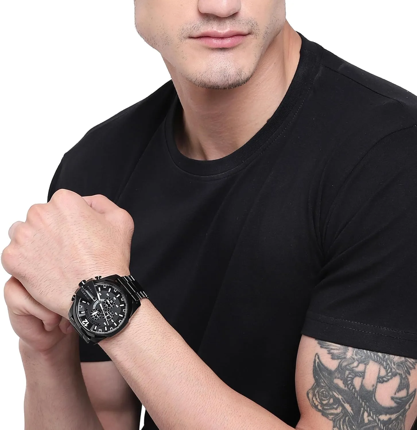 Mega Chief Stainless Steel Men's Watch with aggravate philosophical Analog or Digital Movement Diesel 