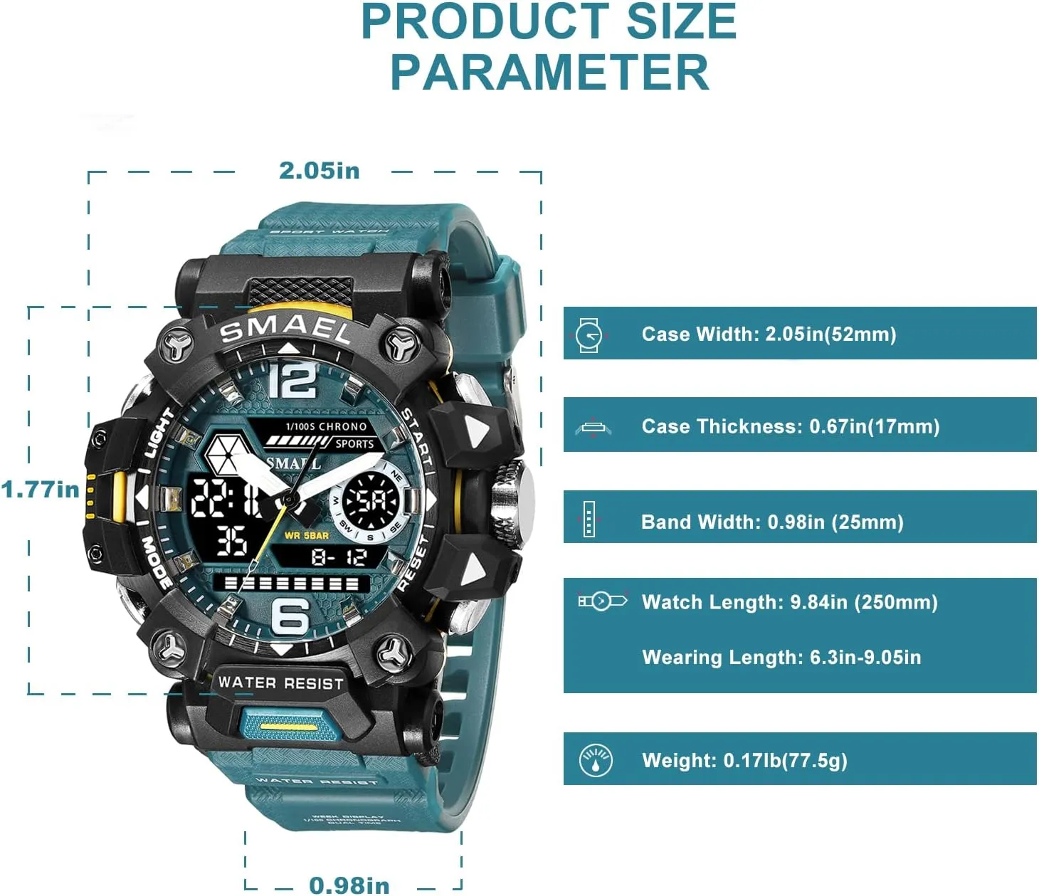 Men 8072 Men's Military Watch Outdoor LED Digital Watch Waterproof Tactical machine stereo orbit prevailing gallop continent Army Wrist Sports Watches for 