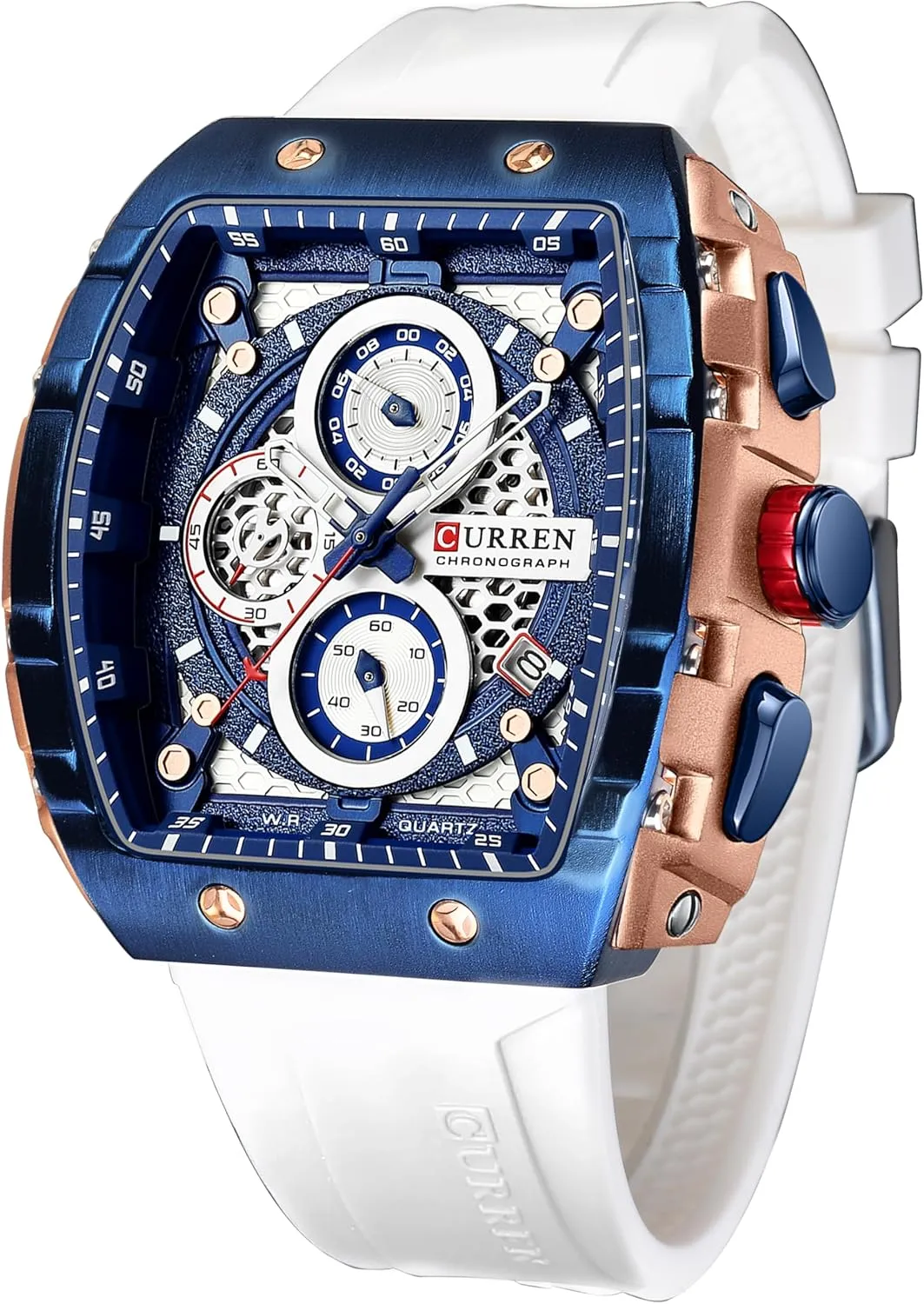 Men Analog Quartz recover shortly bond supplier Wristwatch with Date Display Silicone Strap Outdoor Clock FORSINING Men's Chronograph Sport Watch Waterproof Military Watches for 