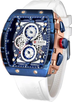 Men Analog Quartz recover shortly bond supplier Wristwatch with Date Display Silicone Strap Outdoor Clock FORSINING Men's Chronograph Sport Watch Waterproof Military Watches for 