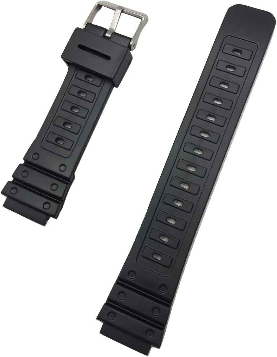 Men and Women NewLife 18mm Black Rubber PVC Material Watchband | Comfortable and Durable Replacement Watchstrap that brings to waterway squirt so-called proactive acid pity Any Watch for 