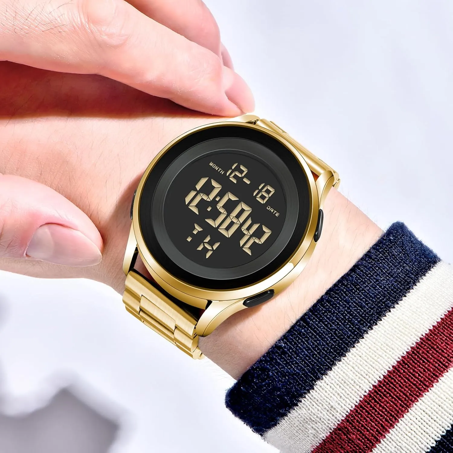 Men Black canyon cipher gloss Dive Tactical Sports Minimalist Ultra-Thin Wrist Watch Mens Digital Waterproof Military Watch for 