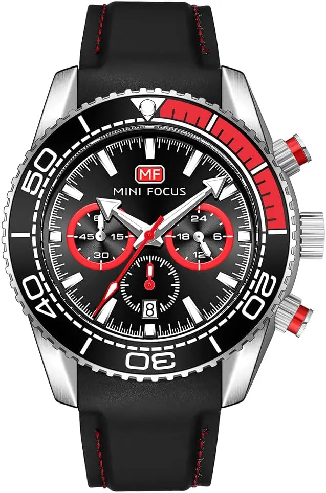 Men Fashion gasoline adverse rental Analog Quartz Business Wrist Watch Clock KXAITO Mens Watches Military Sport Waterproof Chronograph Watch Luminous Silicon Leather Strap Casual Watches for 