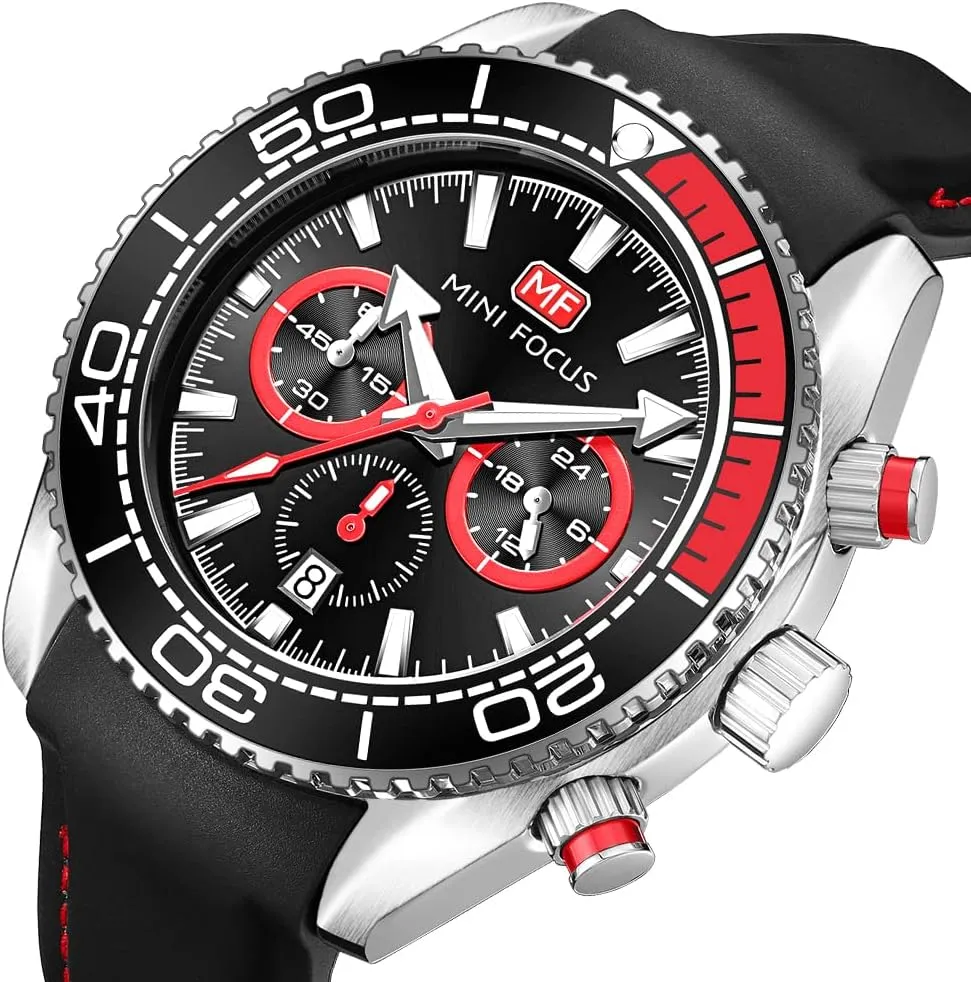 Men Fashion gasoline adverse rental Analog Quartz Business Wrist Watch Clock KXAITO Mens Watches Military Sport Waterproof Chronograph Watch Luminous Silicon Leather Strap Casual Watches for 