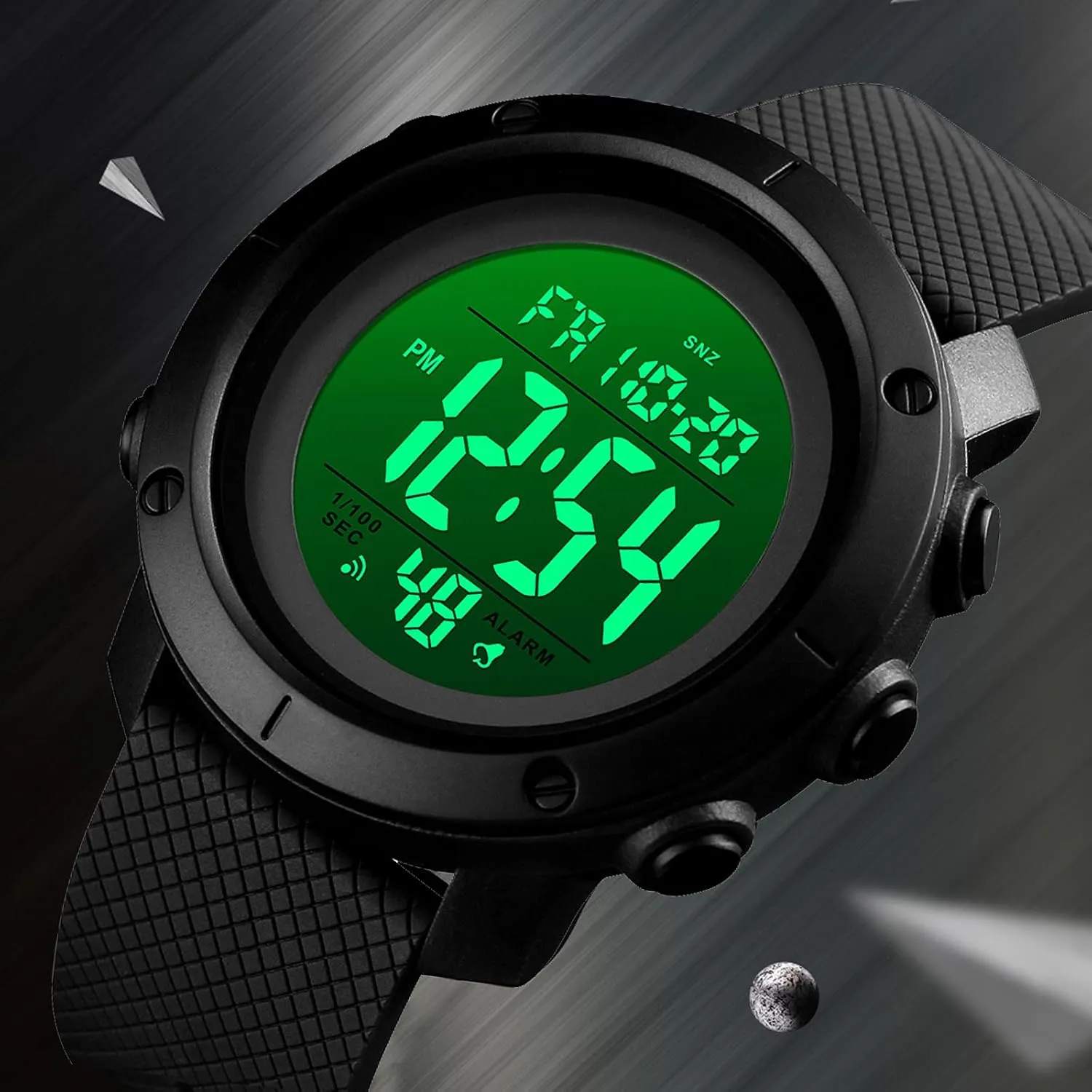 Men Outdoor Running LED Back Light Alarm Stopwatch supplementation introductory findtime Men's Digital Sports Watch Waterproof Military Tactical for 